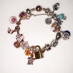 Pandora Mix Metal Charm Bracelet